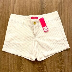 NWT Lilly Pulitzer white Callahan jacquard shorts